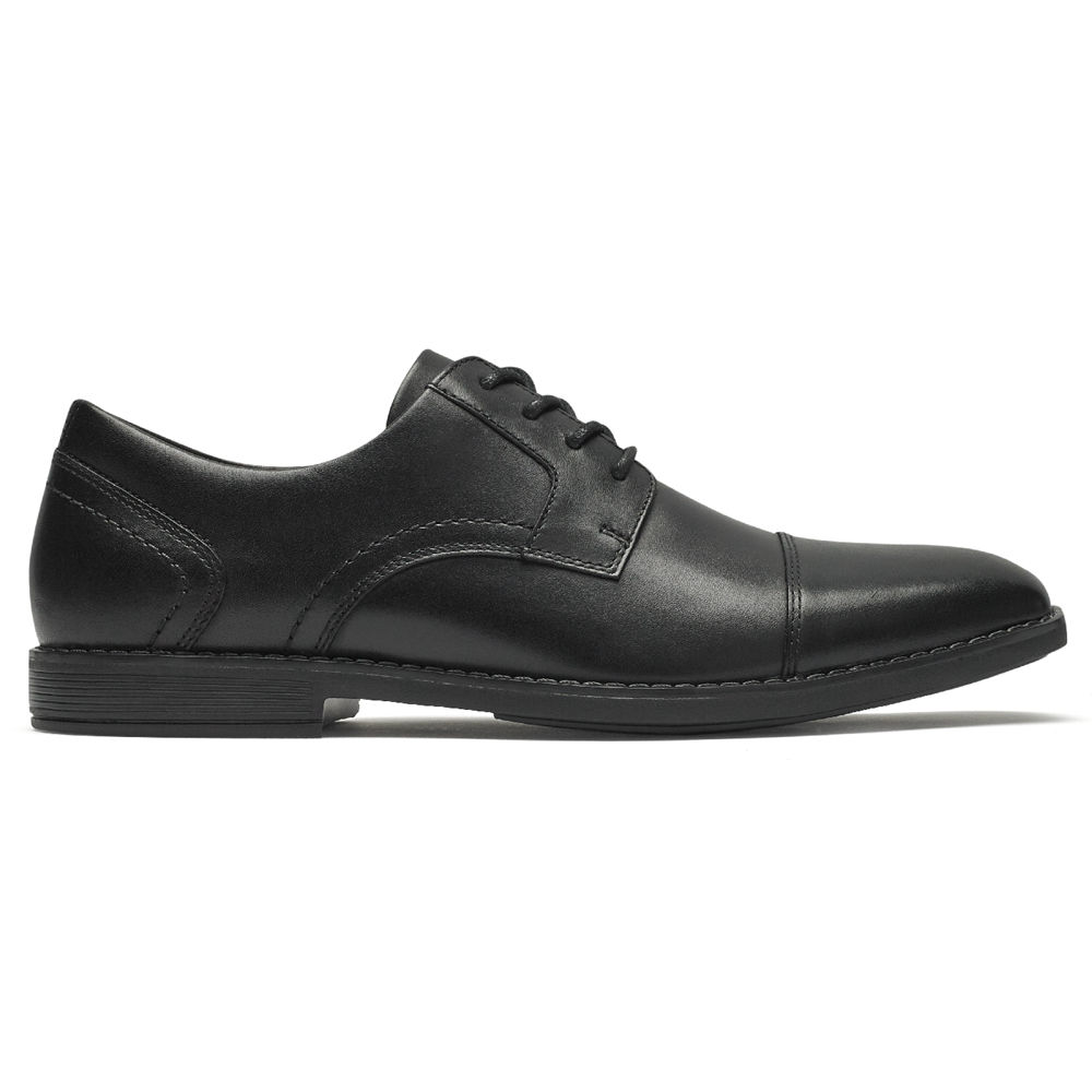 Rockport Oxfords Herr Svarta - Slayter Cap Toe Blucher - DYXMJ8306
